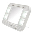 Lighted Makeup Mirror with 5X Magnification and Glare-Free LEDs - White