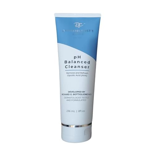Dermatologist's Choice pH Balanced Cleanser with AHA Glycolic Acid For Face and Body, Fragrance-Free Gentle Face Wash, Body Wash, and Makeup Remover