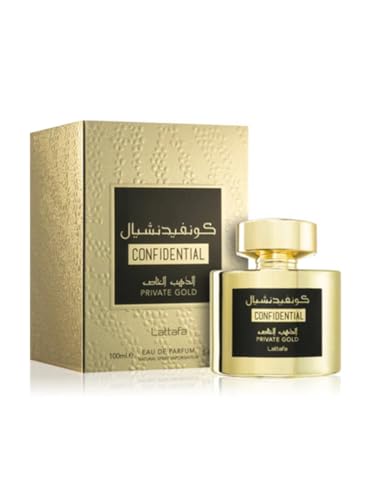 Unisex Fruity & Oud Perfume Spray - Confidential Private Gold, 3.4 Fl Oz (Modern / Pack of 1)