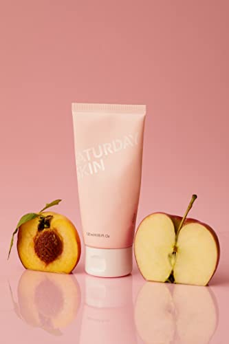 Saturday Skin Rub-A-Dub Refining Peel Gel & Hydrating Foam Cleanser - Natural, Brightening Face Wash for All Skin Types