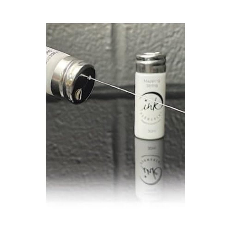 Ink Permanent White Brow Mapping String [2 X 100 Ft Bottles - 60 m] Pre-Inked Mapping String for Permanent Makeup and Microblading Supplies | Brow Mapping Kit | Mapping String for Brow Mapping