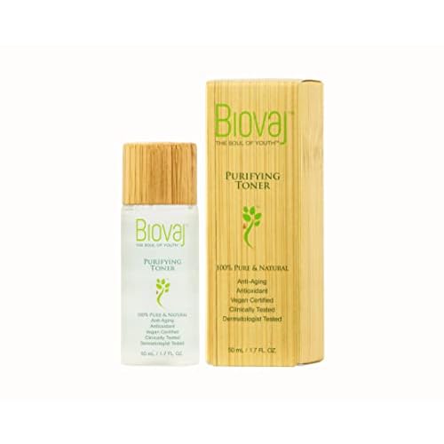 Biovaj Purifying Toner-100% Natural Clean Facial Toner for The Skin pH Balance & Pores, Soothes, Tones, Anti-Aging, Botanical, Vegan Certified, Cruelty-Free, Clinically Tested, All Skin Types