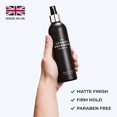 The London Grooming Company Sea Salt Hair Spray for Men 8.8 fl oz – Matte Finish, All-Day Hold, Texturizing