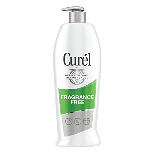 Curel Itch Defense Calming Body Lotion & Fragrance Free Comforting Body Lotion, Unscented Dry Skin Moisturizer for Sensitive Skin, with Advanced Ceramide Complex, Repairs Moisture Barrier, 20 oz