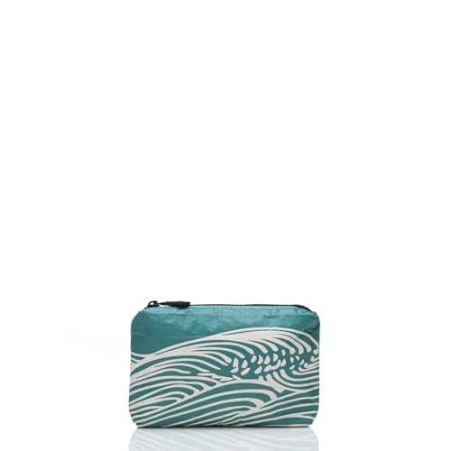 Mini Makeup Pouch - Isle Blue ALOHA Collection Lightweight, Splash-Proof, Reusable Cosmetic Bag