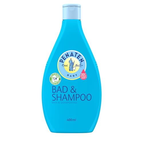 Penaten Bad & Shampoo, sanft reinigendes & pflegendes 2 in 1 Badezusatz Waschgel & Baby Shampoo (1 x 400 ml)