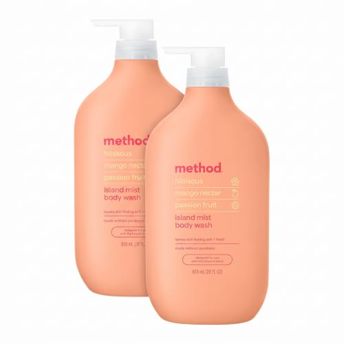 Method Island Mist Body Wash 28oz Pack of 2 - Tropical Scent, Hydrating & Gentle