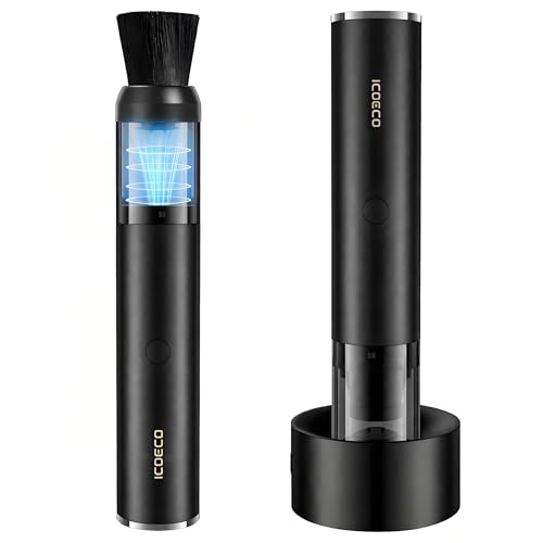 ICOECO Black Coffee Grinder & Espresso Machine Vacuum Cleaner - Portable & Cordless