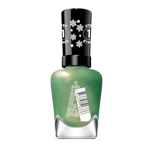 Sally Hansen Miracle Gel¢â, Under the Tree, Long Lasting, Gel-Like Formula, No UV Lamp Needed, Green Glitter Nail Polish