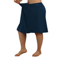 Women Plus Size Knee Length Running Skorts with Pockets - Navy 3X