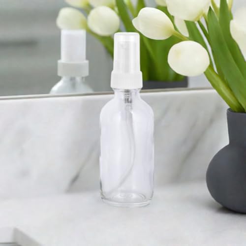 24 Pack 2 oz Glass Boston Round Bottles with Pump Dispenser
