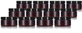 8 oz Amber PET Plastic Refillable Jar with Black Lid - Airtight Storage
