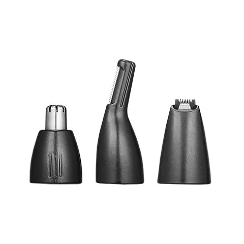 Nose & Ear Hair Trimmer with 3 Attachments - Waterproof Rechargeable Grooming Tool