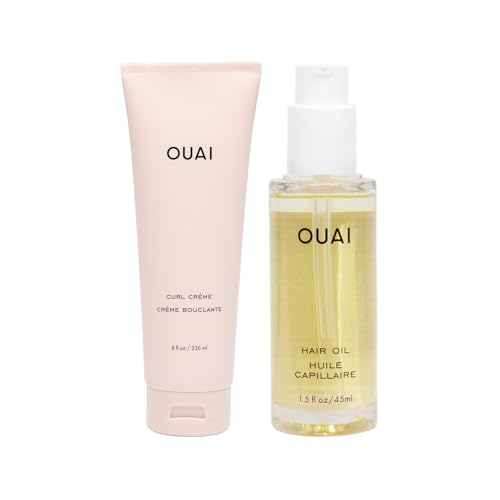 Curl Cream and Hair Oil Set - Frizz Control & Shine for All Hair Types