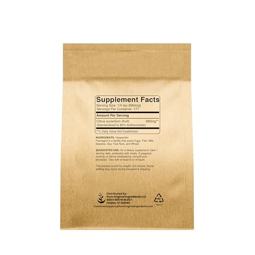 PURE ORIGINAL INGREDIENTS Hesperidin Powder (4 oz) Citrus Aurantium Fruit Peel Bioflavonoid