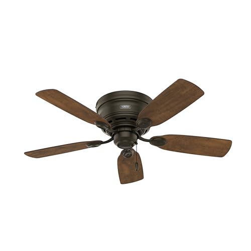 Hunter Low Profile IV Ceiling Fan - Indoor 42 Inch No Light New Bronze