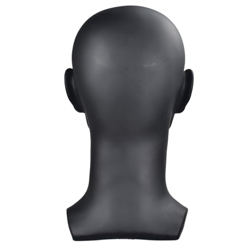 Male Mannequin Head Display Stand for Wigs Glasses Hat Jewelry Cosmetology - Matte Black