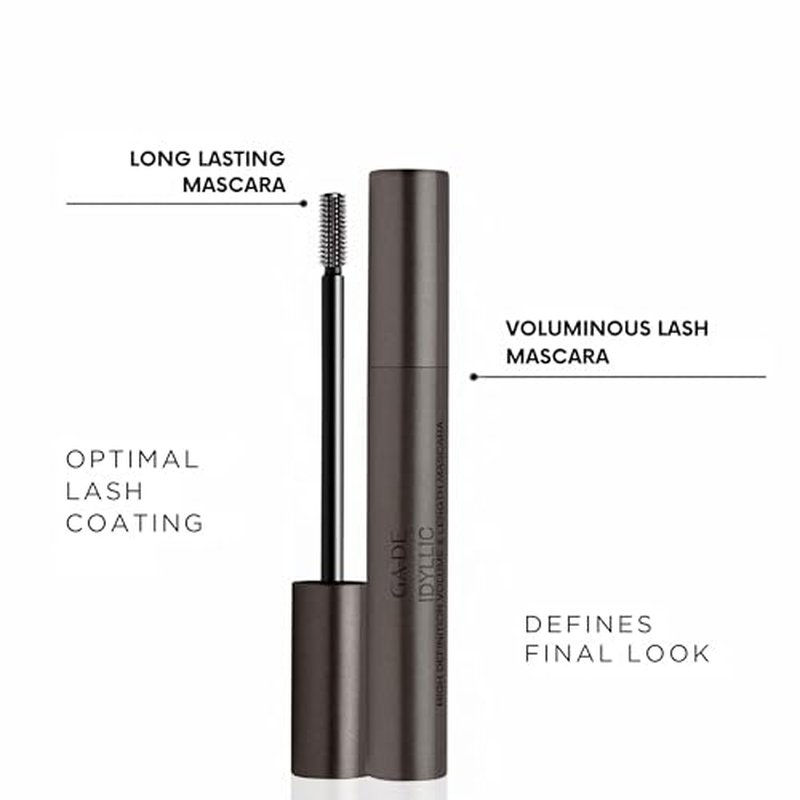 GA-DE Idyllic High Definition Volume and Length Mascara - Infused with Marine Algae, Grape Seed Extract, and Hydra-Mineral Complex - Black - 0.3 oz