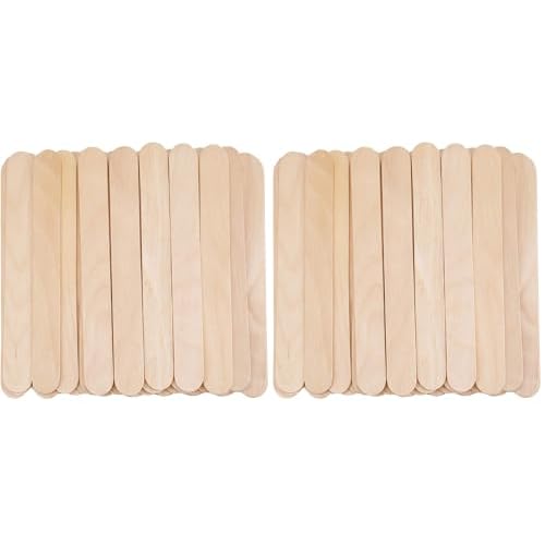 Hedume 1200 Pack Large Wide Wax Sticks, Wood Wax Spatula Applicator, Body Hair Removal Craft Sticks Applicator Spatula