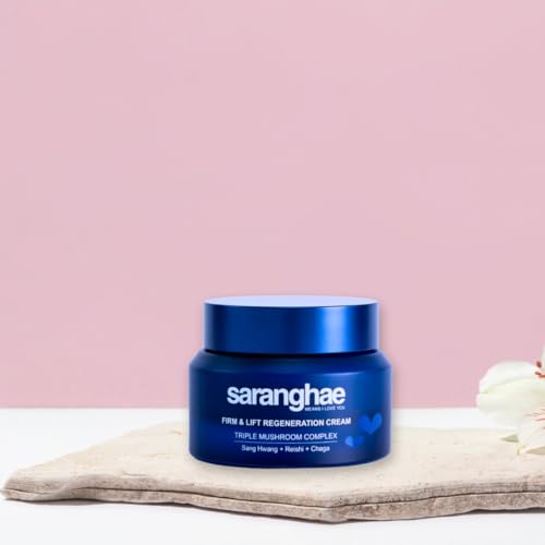 Saranghae Hydrating Moisturizer Face Cream for Soft, Smooth Skin, Face Moisturizer for Dry Skin, with Triple Mushroom Complex: Reishi + Chaga + Sang Hwang along with Hyaluronic Acid - 2.02 oz