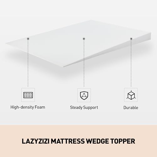 Full 5-Inch Mattress Wedge Topper for Acid Reflux Snoring GERD Support - Lazyzizi