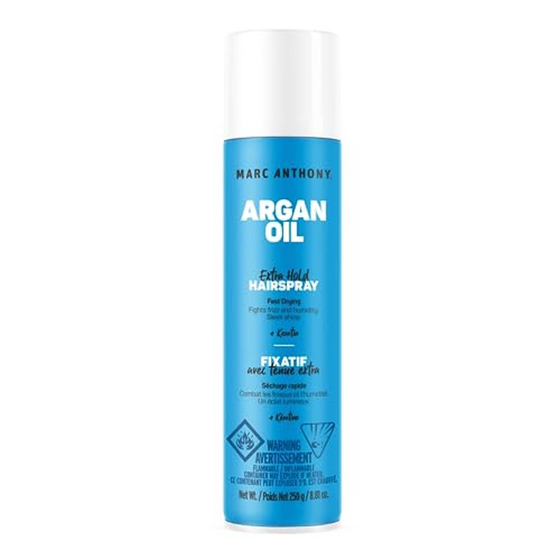 Marc Anthony Argan Oil Hairspray with Keratin, Extra Hold - Volumizing Hair Spray Fights Frizz & Humidity - Nourishing Argan Oil of Morocco Texturizing & Hair Styling Spray - Sulfate & Paraben Free