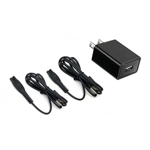 Qjin 5V USB Charger for Philips Norelco OneBlade QP1424 QP1924 QP2724 QP2834 QP4530, Shaver X9000 HS7980 S7887 S5880 S3242 & Multigroom MG9520 MG7910 MG5910 MG3939 Trimmer