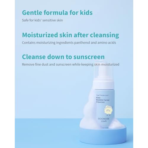 GOONGBE Kids' Bubble Facial Cleanser + Kids' Barrier Cream Bundle