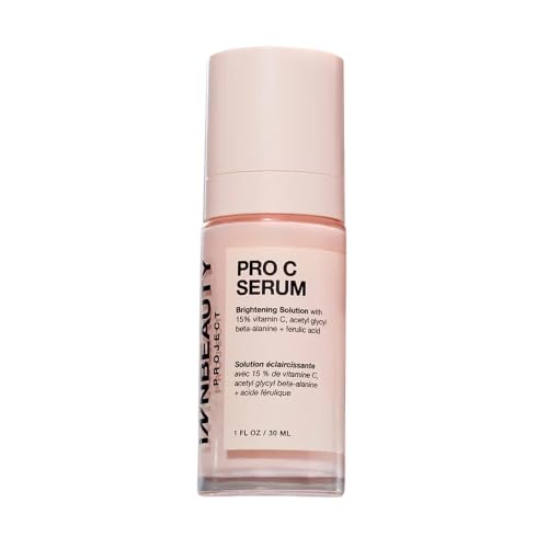 Full Size Vitamin C Serum - Brightening Face Serum with Ferulic Acid & Peptides - Refillable 15% Vitamin C