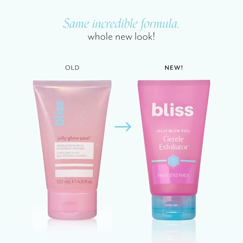 Bliss Jelly Glow Peel Gentle Non-Abrasive Exfoliator with Fruit Enzymes 4 Oz Pack of 2