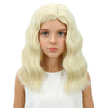Edivd Platinum Blonde Kid Girl Wig Short Wavy Curly Heat-Resistant Synthetic Hair