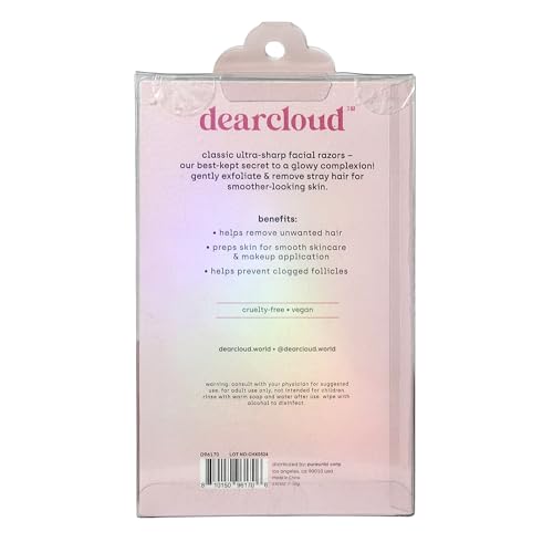 dearcloud Dreamy Sunset Multipurpose Dermaplane Razors ? Set of 6 ? Flawless Facial Hair Remover, Dermaplane Razor for Women Face & Exfoliation Tool (Dreamy Sunset)