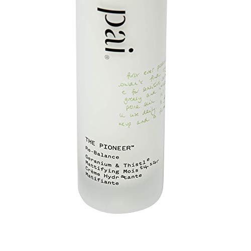 Vegan Combination Skin Moisturizer with Geranium and Thistle Oil - Rebalancing & Mattifying, 1.7 Fl Oz