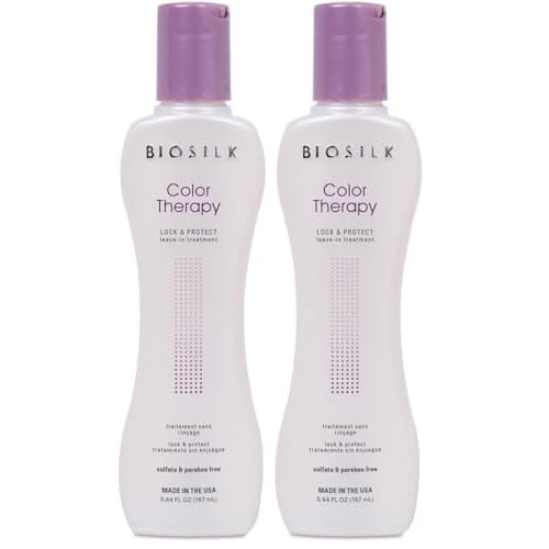BioSilk Color Therapy Lock & Protect, Prevents Color Loss & Strengthens Hair, Keeps Color Vibrant & Rich, Sulfate, Paraben & Cruelty-Free, 5.64 Oz (Pack of 2)