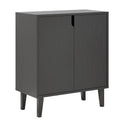 Black 2 Door Kitchen Buffet Storage Cabinet with Soft-Closing Doors