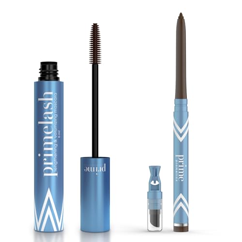 Prime Prometics PrimeLash Mascara (Brown) & PrimeEyes Glide Eyeliner (Wood) Bundle