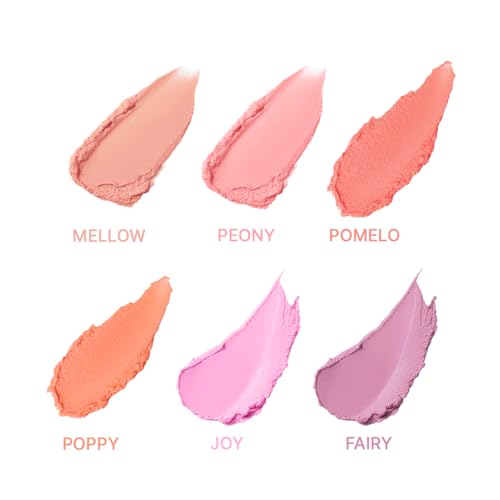 DEARDAHLIA Petal Blur Cream Blush (Fairy) - Soft-Blur Vegan Blush with Lightweight, Cloud Melting Texture, High-Pigment, Long-Lasting, Buildable, Cream to Powder Finish. Sensitive Skin Friendly. 4g