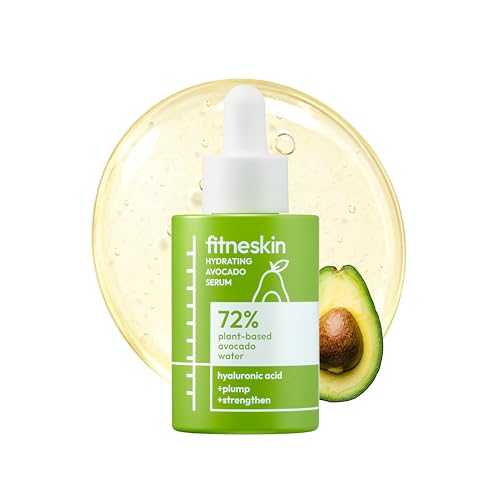 Hydrating Avocado Serum with Hyaluronic Acid & Vitamin B3 - Fragrance-Free, Vegan, 1 Fl Oz
