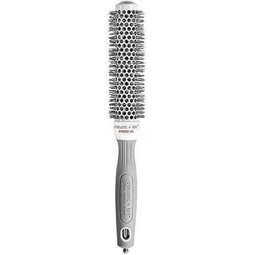 Olivia Garden Ceramic + Ion Speed XL - Extra-Long Round Thermal Hair Brush - Not Electrical - Professional Blowout Brush for Normal to Thick Hair
