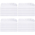 White Twin Fitted Sheets Bulk Pack - Microfiber, Deep Pocket, Elastic Corners