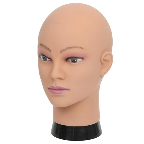 12-A-S Bald Female Mannequin Head for Wigs Makeup & Display, Cosmetology Training