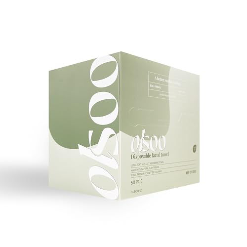 Clean Face Towels XL¢ç ? 100% Viscose, OEKO-TEX Certified, Ultra Soft Disposable Towels, Super Absorbent & Eco-Friendly for All Skin Types (50 Count)