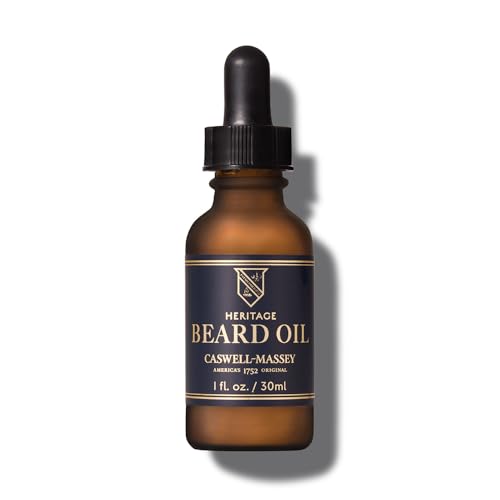 Caswell-Massey Men's Face & Beard Oil - Natural Moisturizer & Shaving Prep, 1 Fl Oz