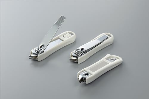 SE-033 Shear with Lime File - White, Nail and Cuticle Grooming Tool