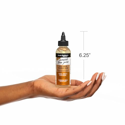 Aunt Jackie's Braid + Twist Collection Scratch Free Zone Itch & Tension Treatment Serum ? Relieve Dry, Itchy Scalp with Witch Hazel, Biotin, and Honey ? 4 fl oz