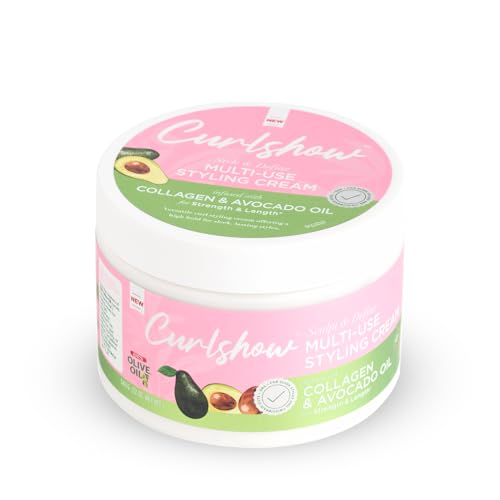 ORS Olive Oil Fortifying Creme Hairdress infused with Castor Oil for Strengthening - Multi-Use Styling Cream Infused with Collagen & Avocado Oil for Strength & Length - Bundle