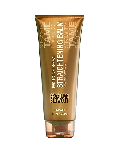 Brazilian Blowout Thermal Straightening Balm - 8 oz, Heat Protectant & Frizz Control