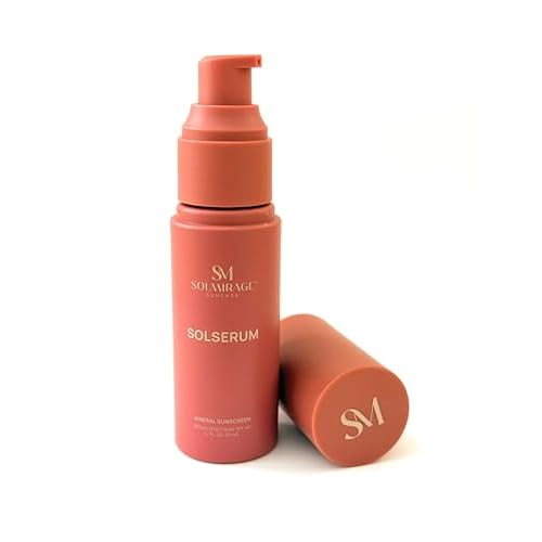 Solserum Mineral Sunscreen SPF 40?Dermatologist-Formulated Facial SPF Serum with Non-Nano Zinc Oxide, Niacinamide & Antioxidants?Lightweight, Tint to Sheer Application, No White Cast, Dewy Finish