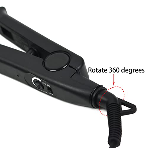 YTBYT Black Hair Extensions Tool Kit with Fusion Heat Iron & Accessories - Single Head