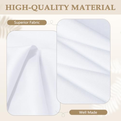 White Round Tablecloth 120 Inch for 48-96 Inch Tables - 8 Pack - CKIKU